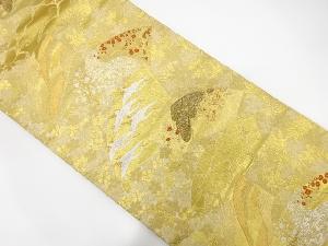 地紙に鶴・松梅模様織り出し袋帯